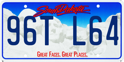 SD license plate 96TL64