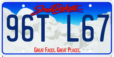 SD license plate 96TL67