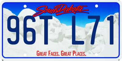 SD license plate 96TL71