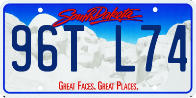 SD license plate 96TL74