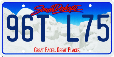 SD license plate 96TL75