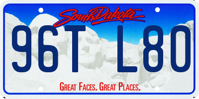 SD license plate 96TL80