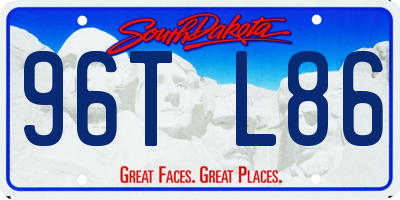 SD license plate 96TL86