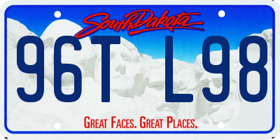 SD license plate 96TL98
