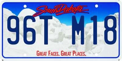 SD license plate 96TM18