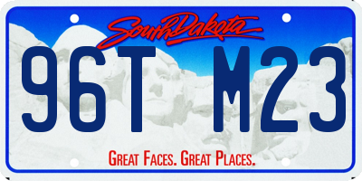 SD license plate 96TM23