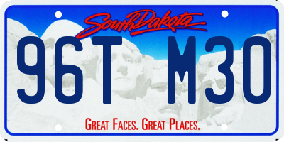 SD license plate 96TM30