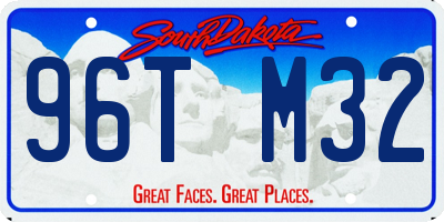 SD license plate 96TM32