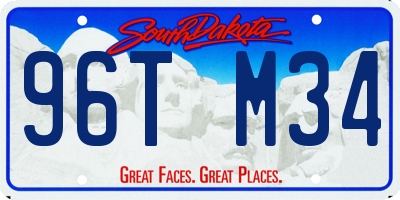 SD license plate 96TM34