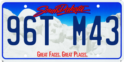 SD license plate 96TM43