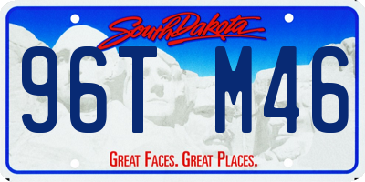 SD license plate 96TM46
