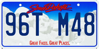 SD license plate 96TM48