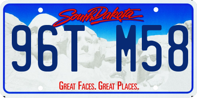 SD license plate 96TM58
