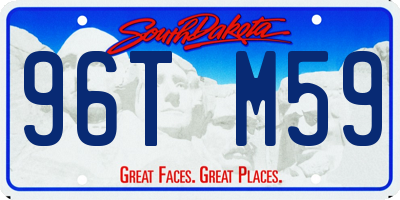 SD license plate 96TM59