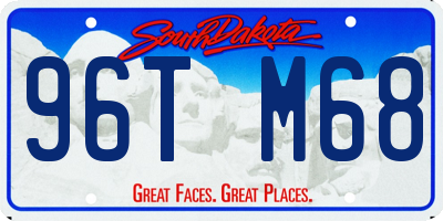 SD license plate 96TM68
