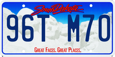 SD license plate 96TM70