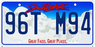 SD license plate 96TM94