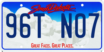 SD license plate 96TN07