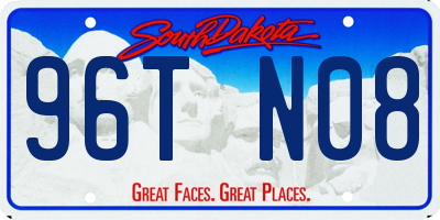 SD license plate 96TN08