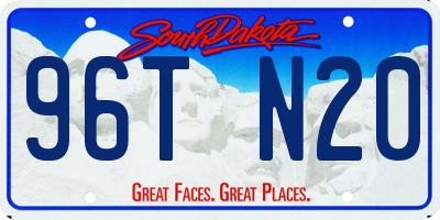 SD license plate 96TN20