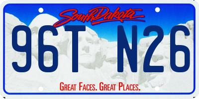 SD license plate 96TN26