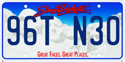SD license plate 96TN30