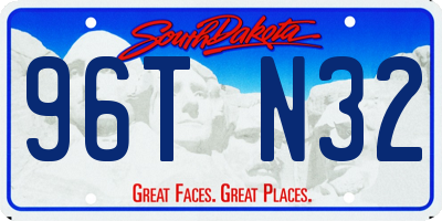 SD license plate 96TN32