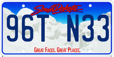 SD license plate 96TN33