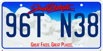 SD license plate 96TN38
