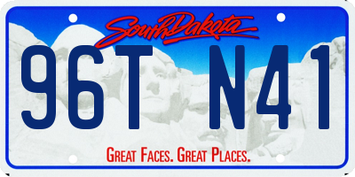 SD license plate 96TN41