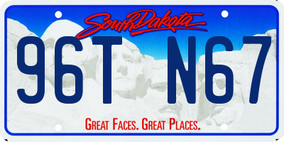SD license plate 96TN67