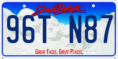SD license plate 96TN87