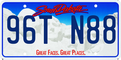SD license plate 96TN88