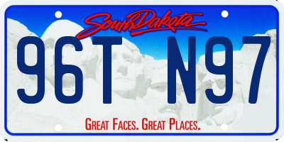 SD license plate 96TN97