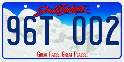 SD license plate 96TO02