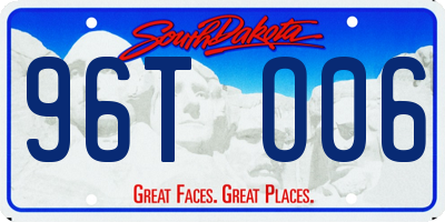 SD license plate 96TO06
