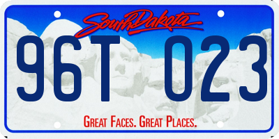 SD license plate 96TO23