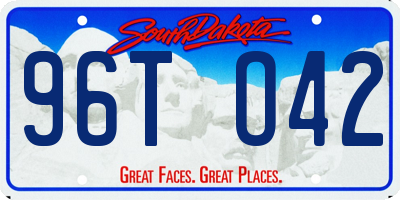 SD license plate 96TO42