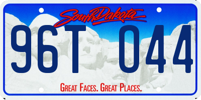 SD license plate 96TO44