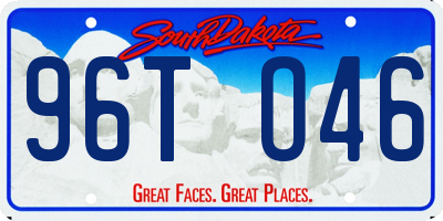 SD license plate 96TO46