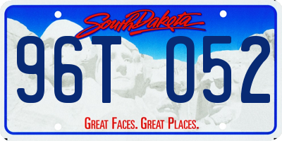 SD license plate 96TO52