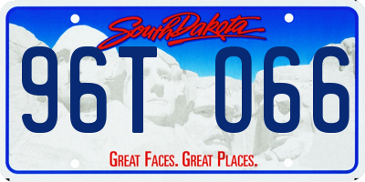 SD license plate 96TO66