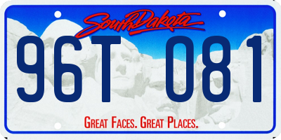 SD license plate 96TO81
