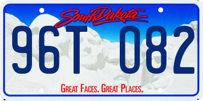 SD license plate 96TO82