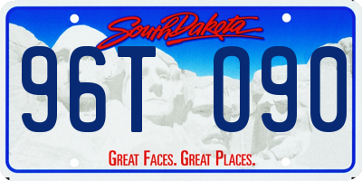 SD license plate 96TO90