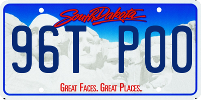 SD license plate 96TP00