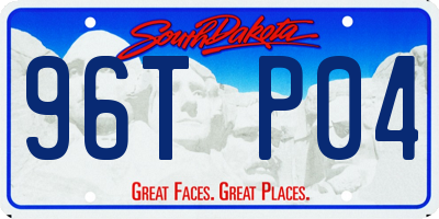 SD license plate 96TP04