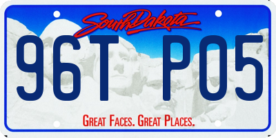 SD license plate 96TP05