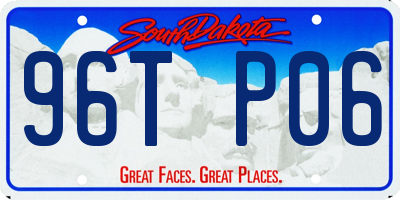 SD license plate 96TP06