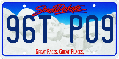 SD license plate 96TP09